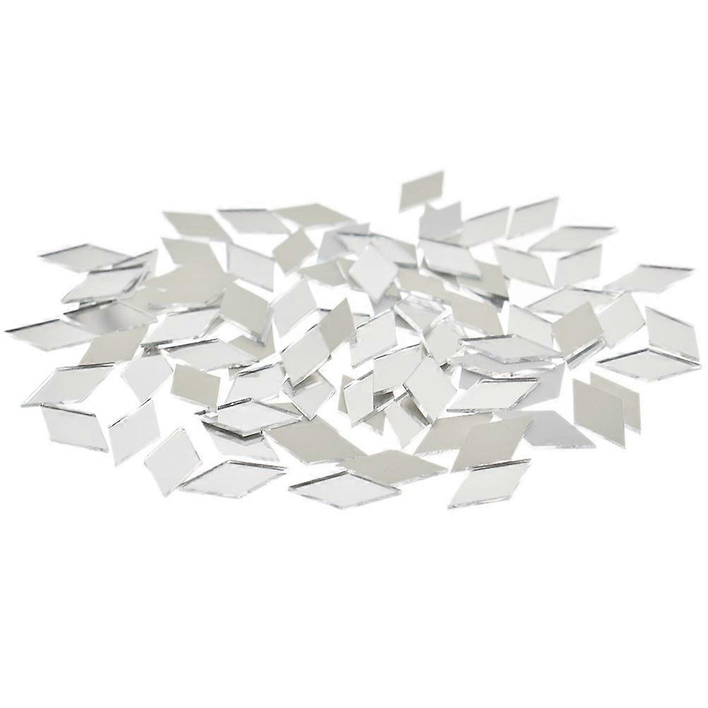 Wall Mirror Decals for Home Background Decor with 100Pcs Stickers