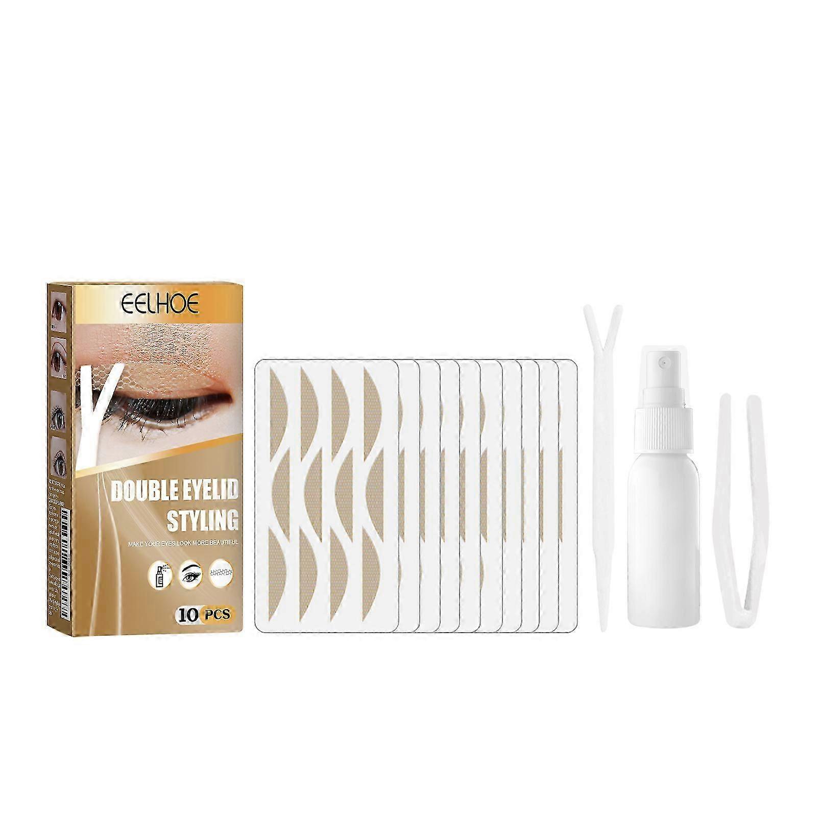 L-Size Waterproof Double Eyelid Tape Set with Y-Clip  Natural, Breathable, Long-Lasting