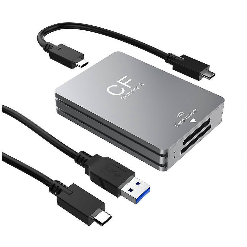 2 in 1 CFexpress Type A SD Card Reader USB 3.2 10Gbps Memory Card Reader CFExpress Card Reader Adapter Dual-Slot for SLR