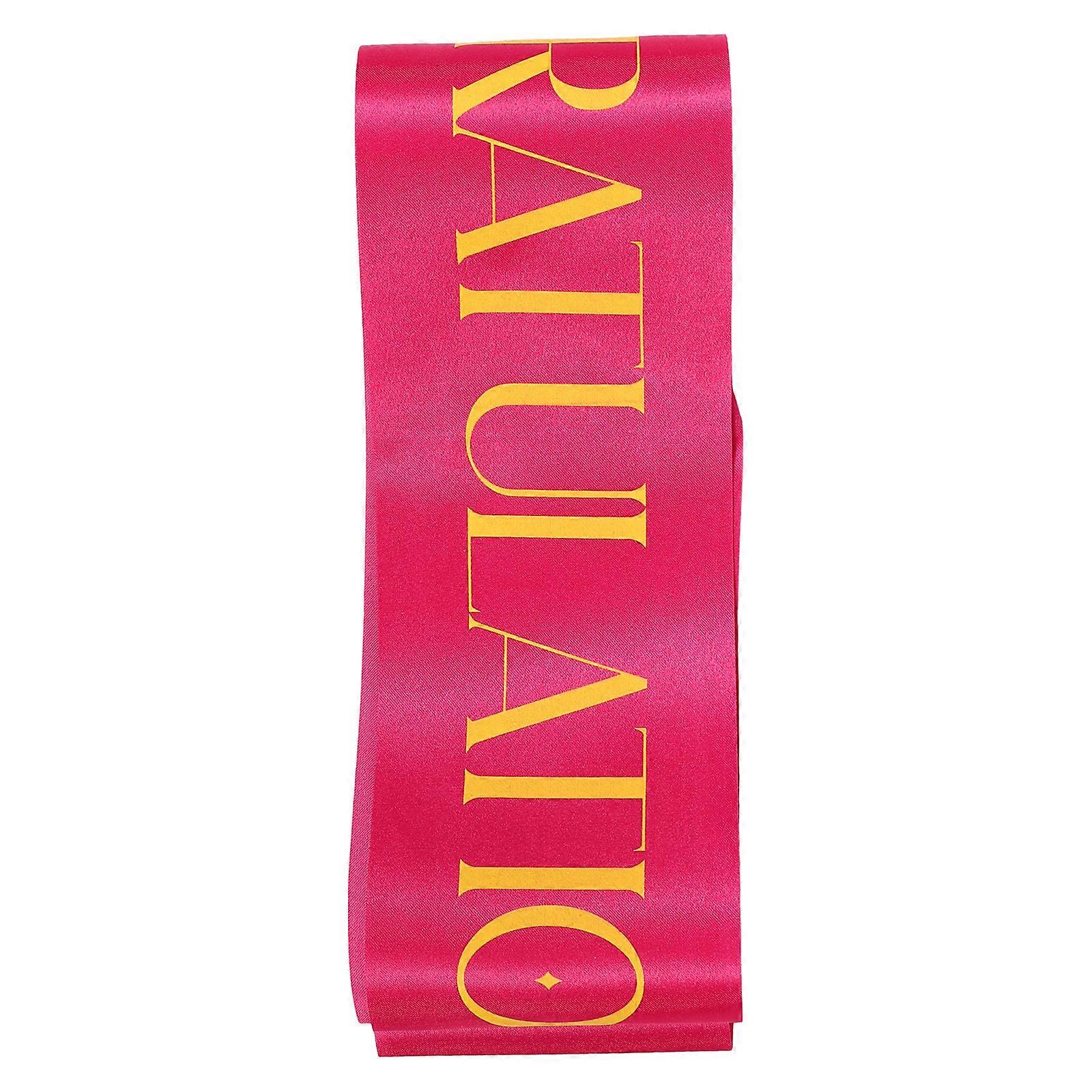 Sash for Graduation Ceremonies and Parties Made of Durable Satin Cloth Multi Color Adjustable Size