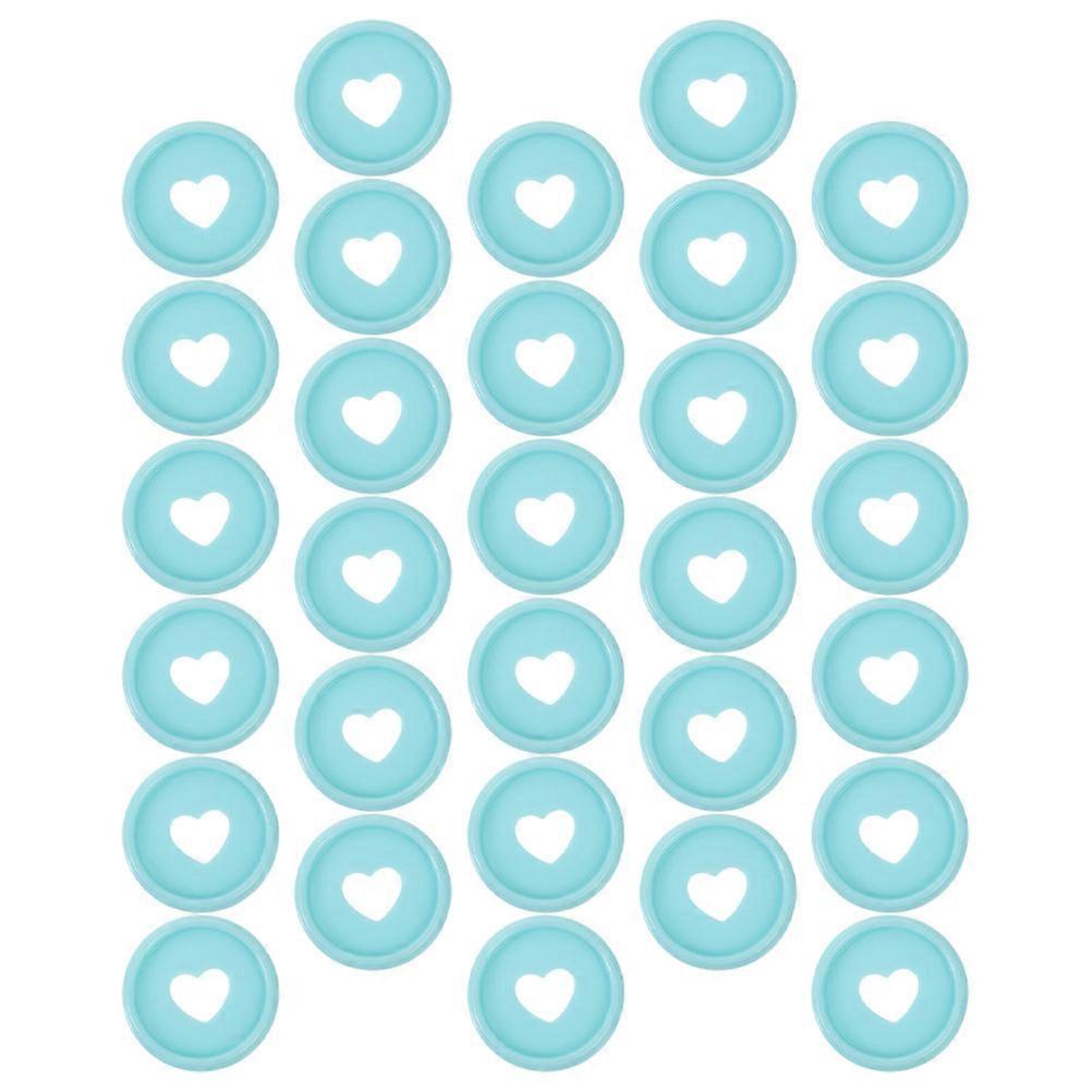 Loose-Leaf Binder Discs Binder Discs for Planner 60Pcs Sky-Blue Plastic