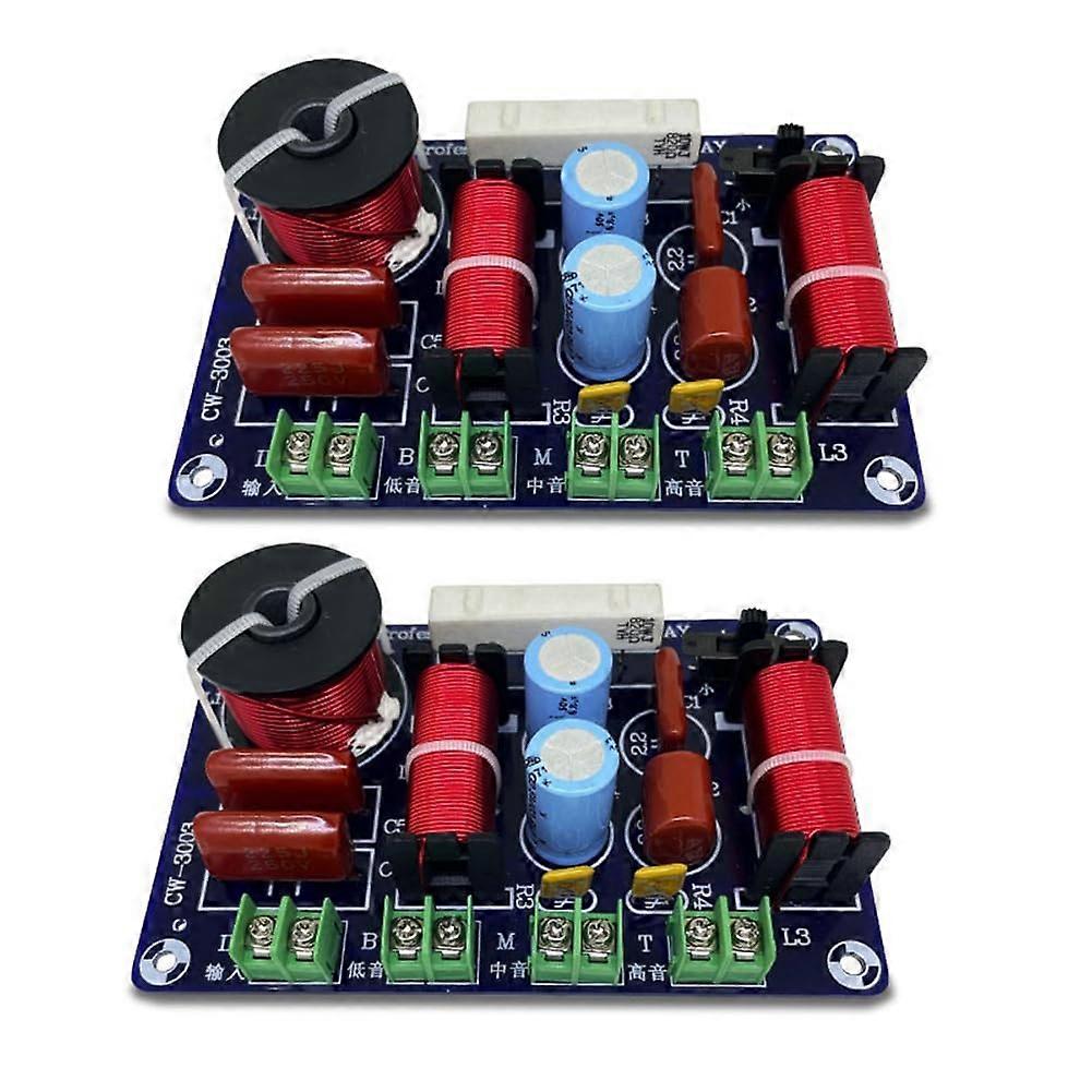 2PCS 3Way 250W 850/5200Hz Frequency Divider DIY Speaker Filter Circuit Treble Medium HiFi Crossover