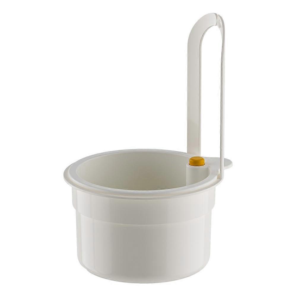 Hanging Strainer Snap Button Drain Basket For Kitchen Sink White Compatible With Standard Sinks