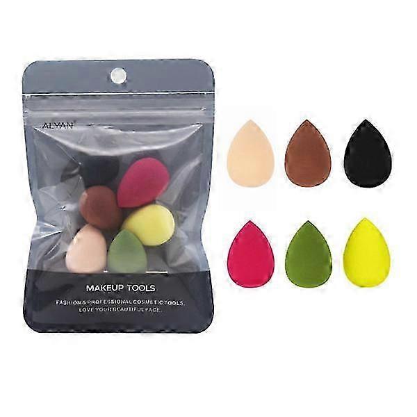 6pcs Mini Makeup Sponge Powder Puff Beauty Sponge Multicolor