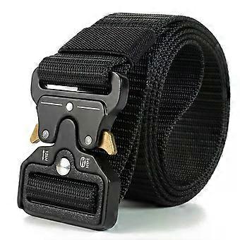 Tactical Belt Quick Release Outdoor Military Soft Real Nylon Sports Accessories Men And Women Black