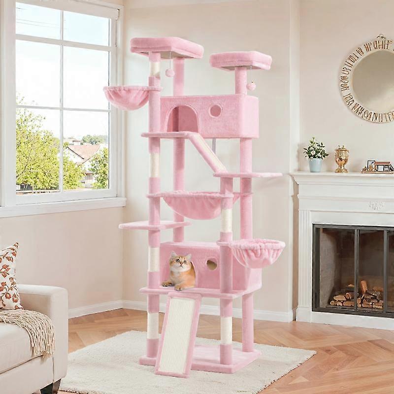 SHA CERLIN 81in Multi-Level Tall Cat Tree Tower,Larger Cat Condo Furniture with Hammock and Sisal Scratching Posts/Pet House#FallFreshness#T