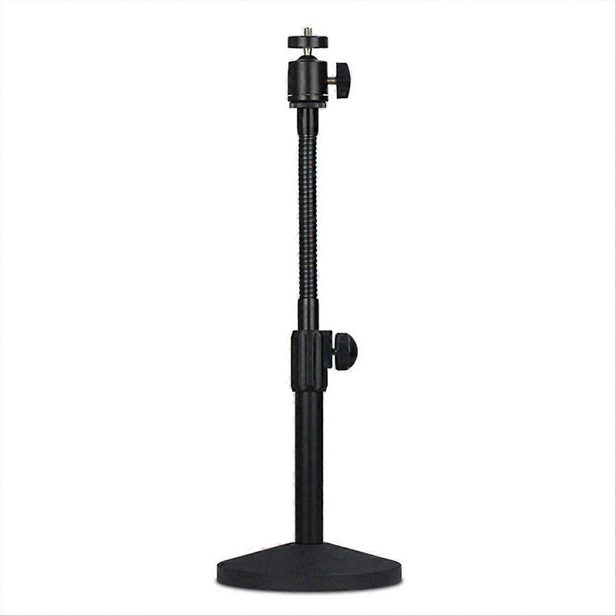 Hose Desktop Webcam Stand Adjustable Metal Desk Tripod Streaming Support with Sturdy Mount Base
