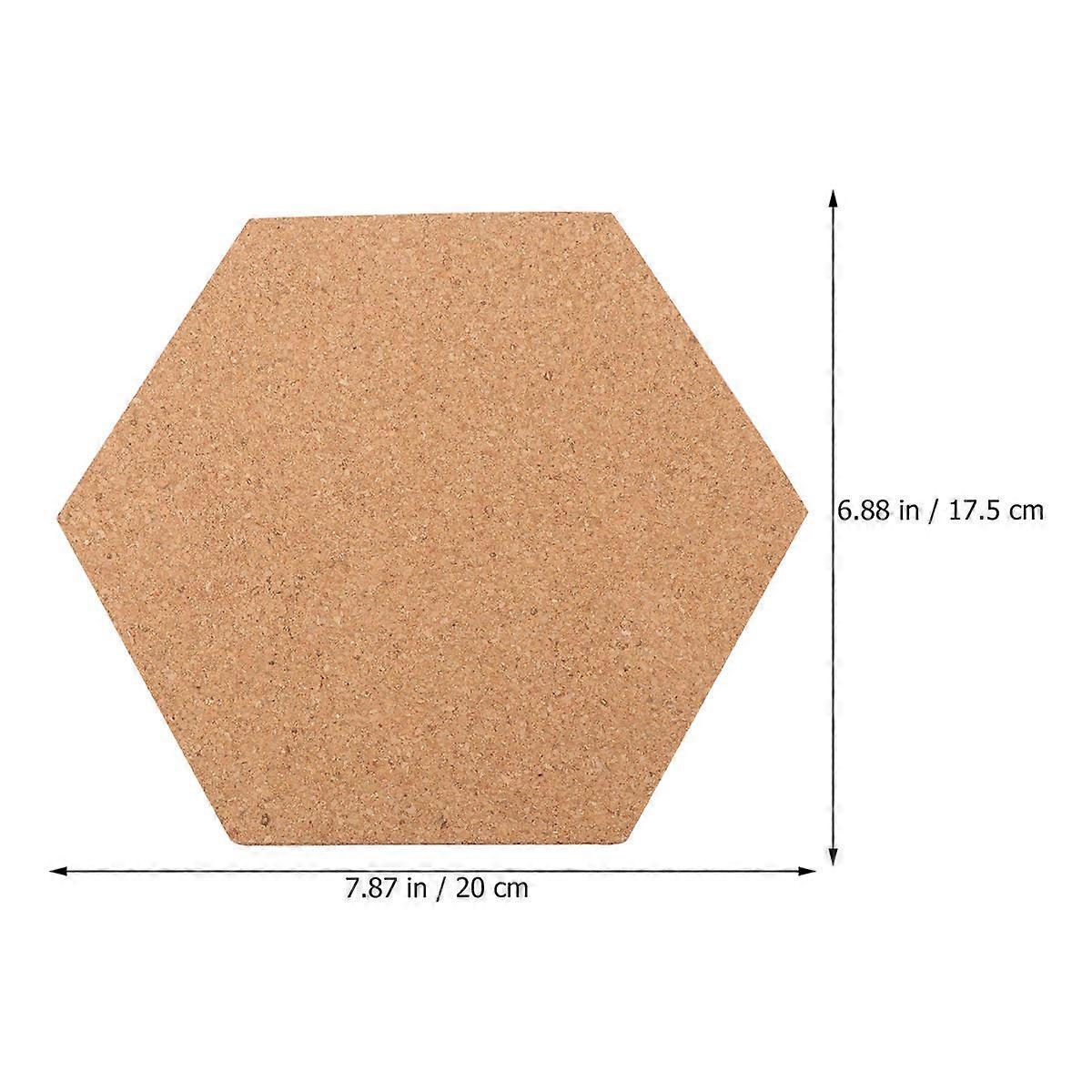 Message Board Sticker Hexagon Corkboard for Home 9Pcs Self Adhesive Use
