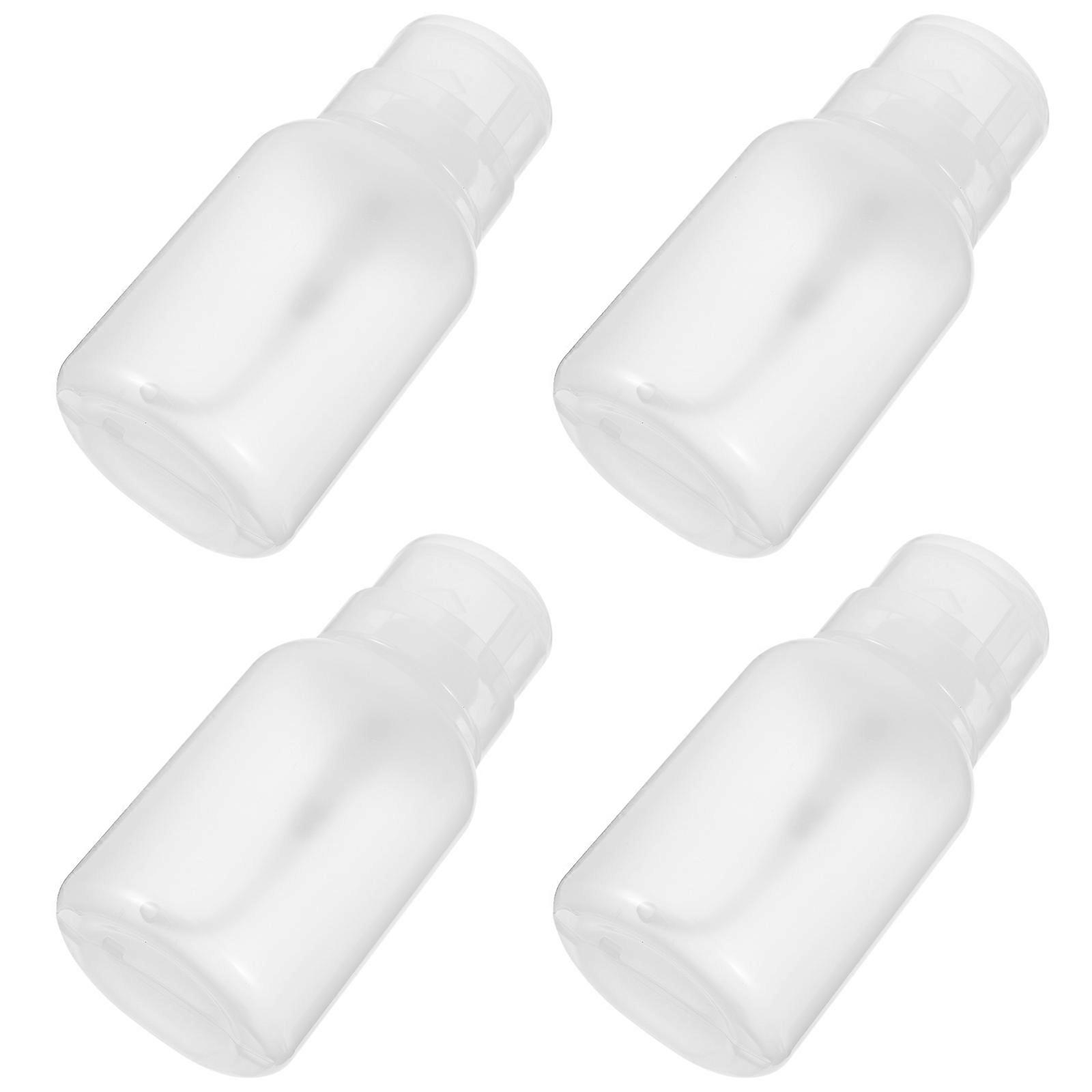 Transparent Liquid Pump Bottles 4Pcs Press Pump Refillable for Storage