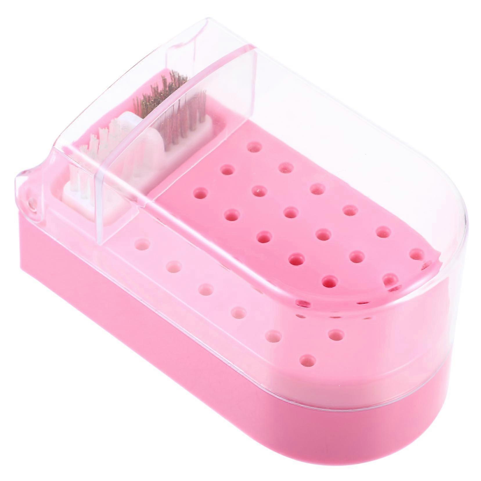 Nail Drill Bits Organizer Box with Slots for Salon and Home Use Protective Display Case