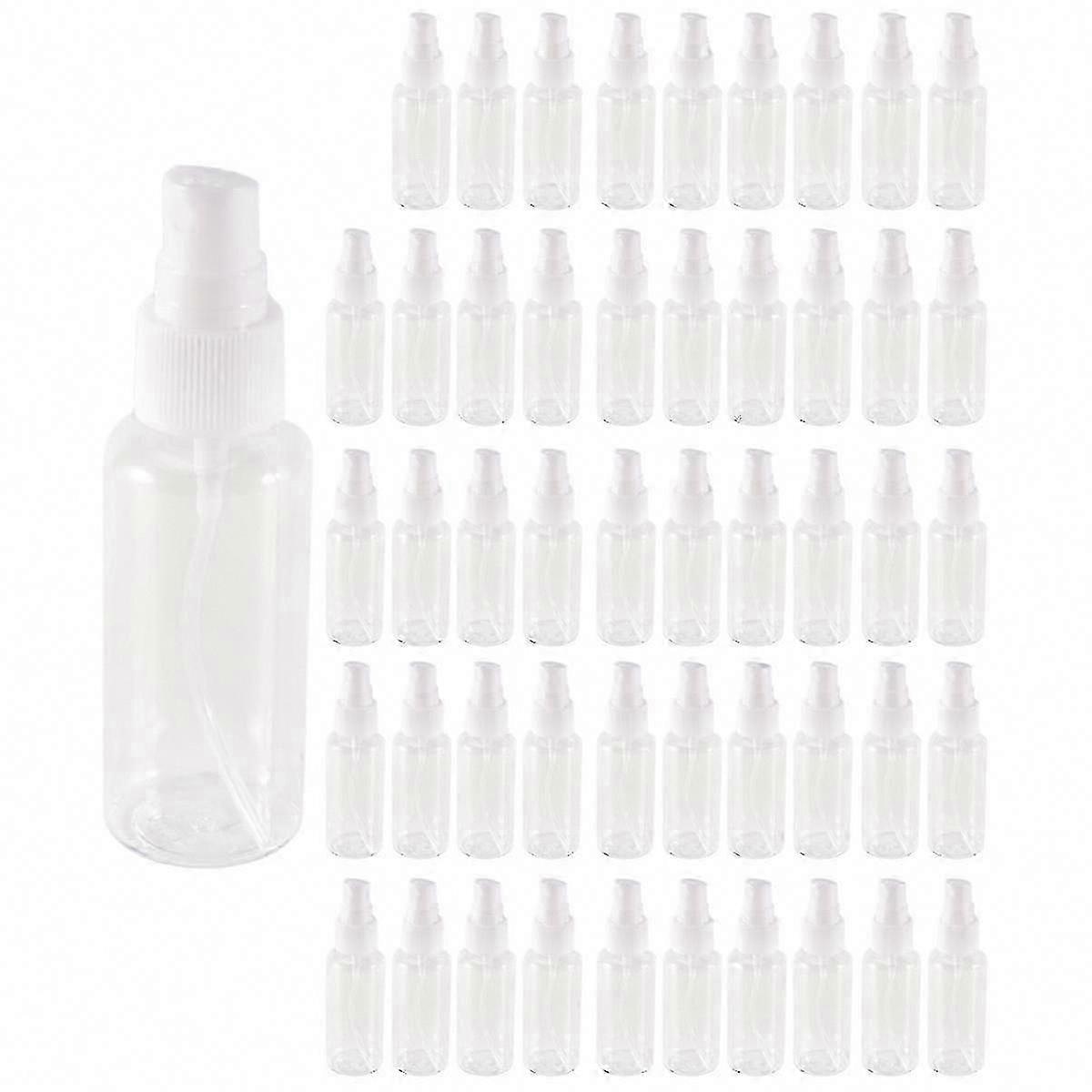 50 Pack 50ml Empty Plastic Spray Bottles Refillable Atomizer for DIY, Cleaning, Beauty