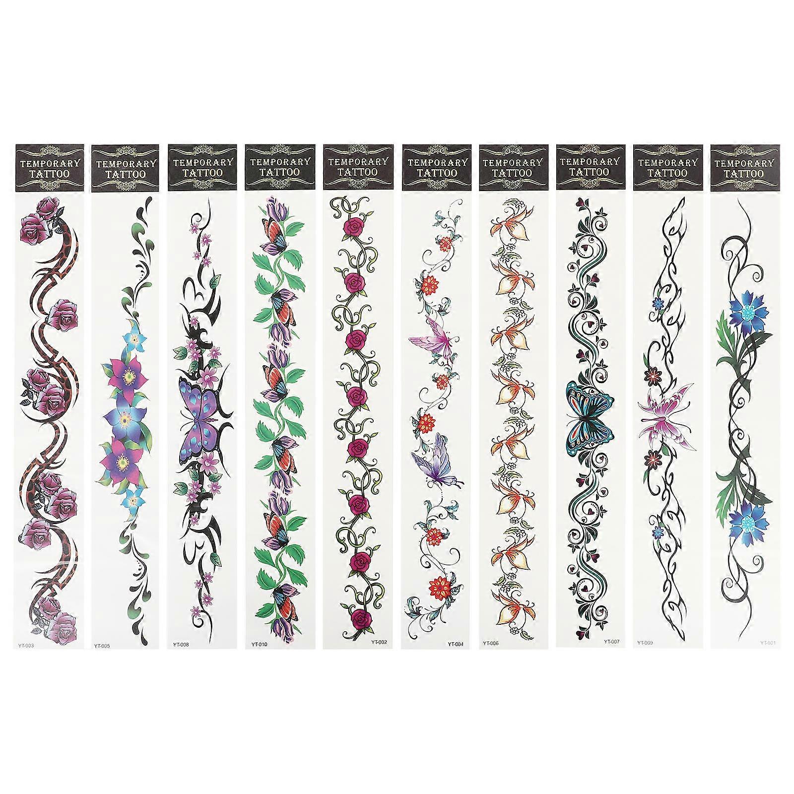 Temporary Fake Stickers Flower for Home 40 Sheets Set