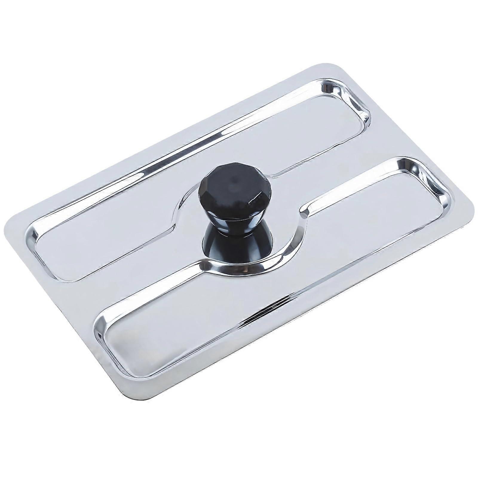 Stainless Steel Toaster Dust Cover with Handle, Rectangular Bread Maker Protector, EasyClean Finish