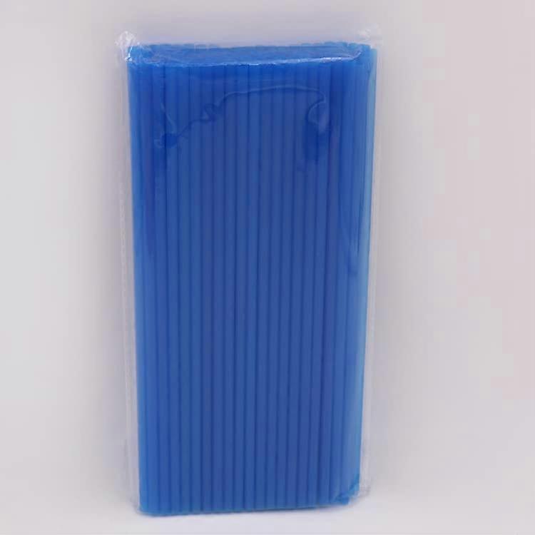 200 Pack Blue 7 Inch Disposable Plastic Drinking Straws for Parties and Everyday Use