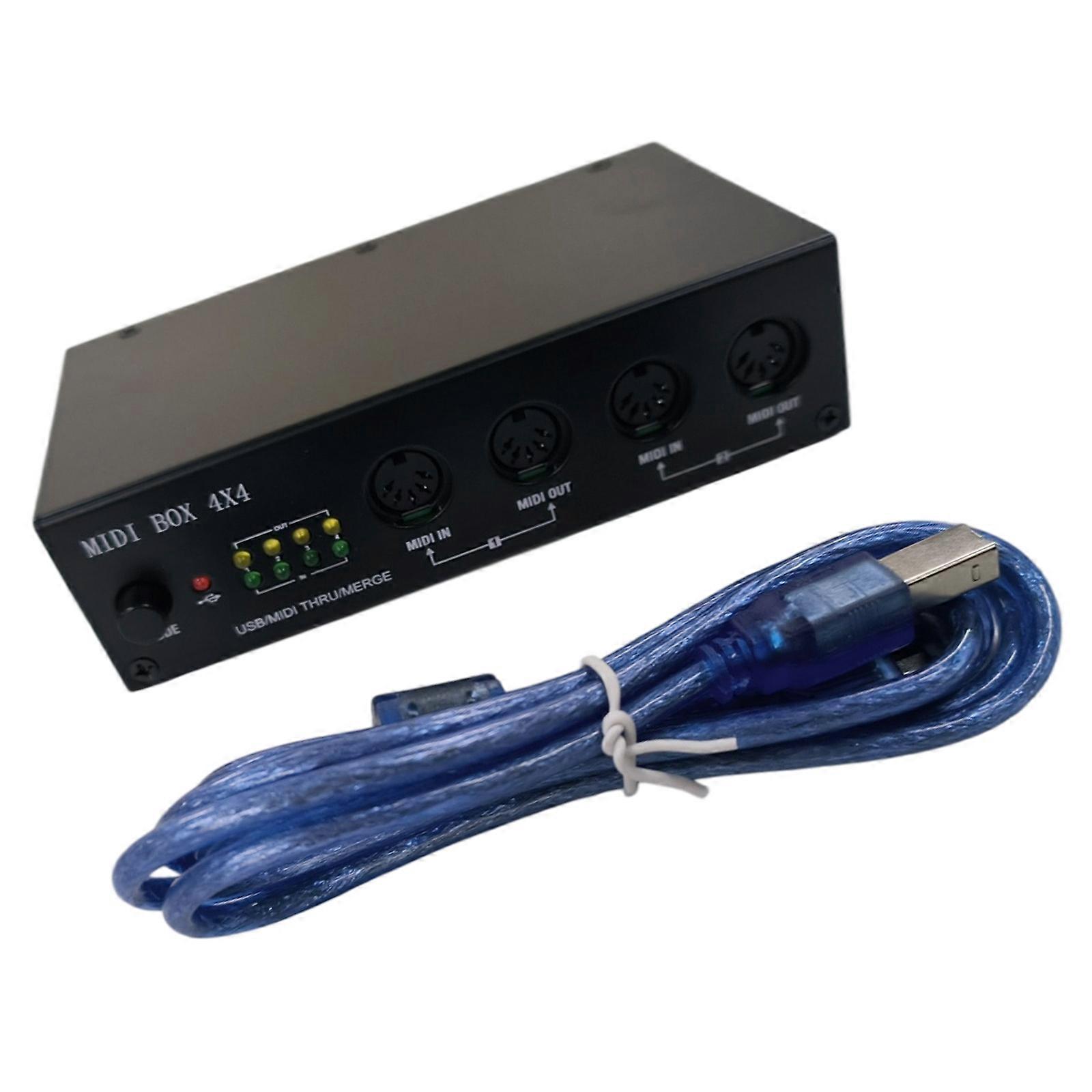 Universal USB Hubs 4 In 4 Out Controller Plugs And Play Function Seamlessly Connection To Computers And Instrument Multicolor