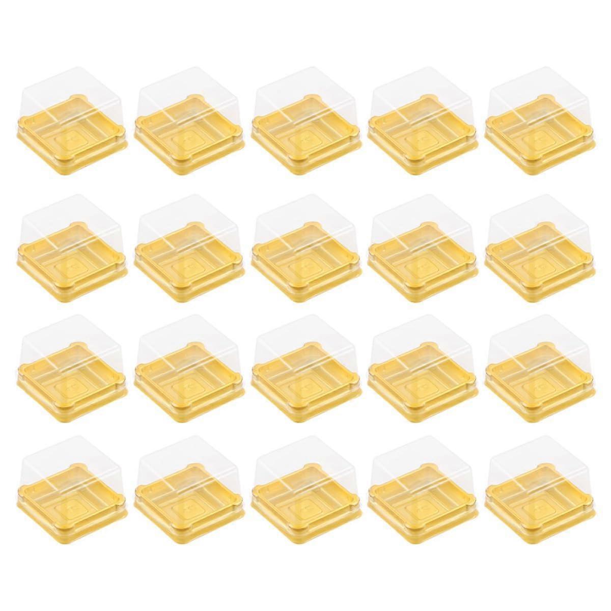 Pastry Packaging Boxes Clear Dessert Containers with Secure Lids for Fresh Cupcakes and Mooncakes