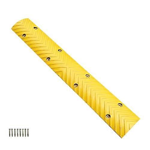 Rubber Speed Bumps with Visibility and ShockAbsorbing Design for Driveways, Schools, Parking