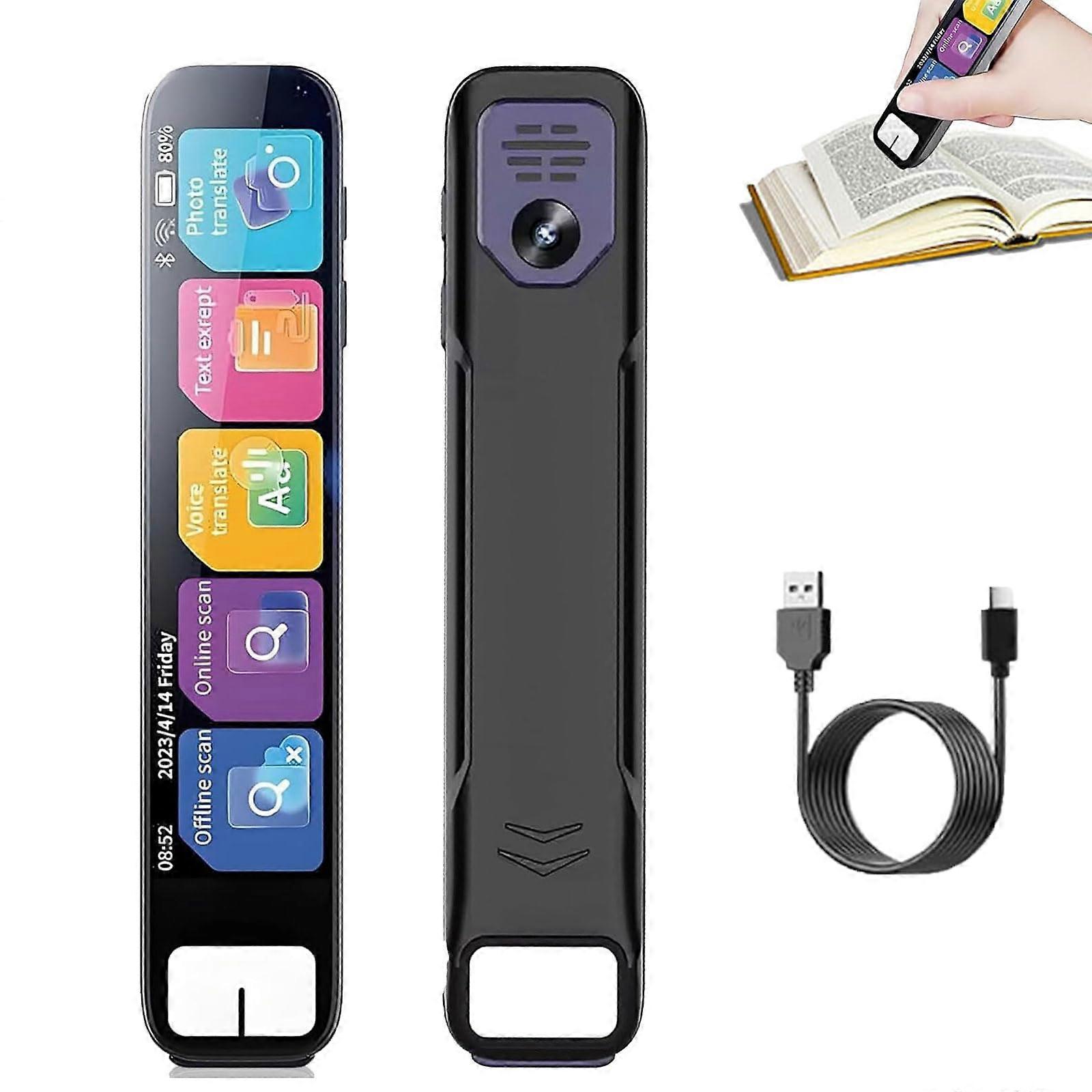 AI Smart Pen with HD Touchscreen, Instant ProblemSolving, Offline Translation, Black