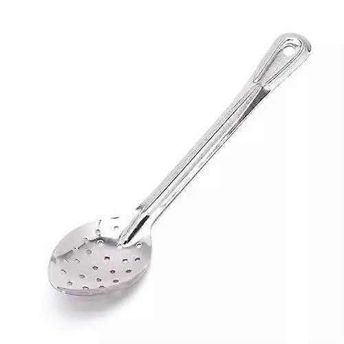 13 Inch Stainless Steel Slotted Buffet Serving Spoon with Long Handle and Quick Liquid Draining