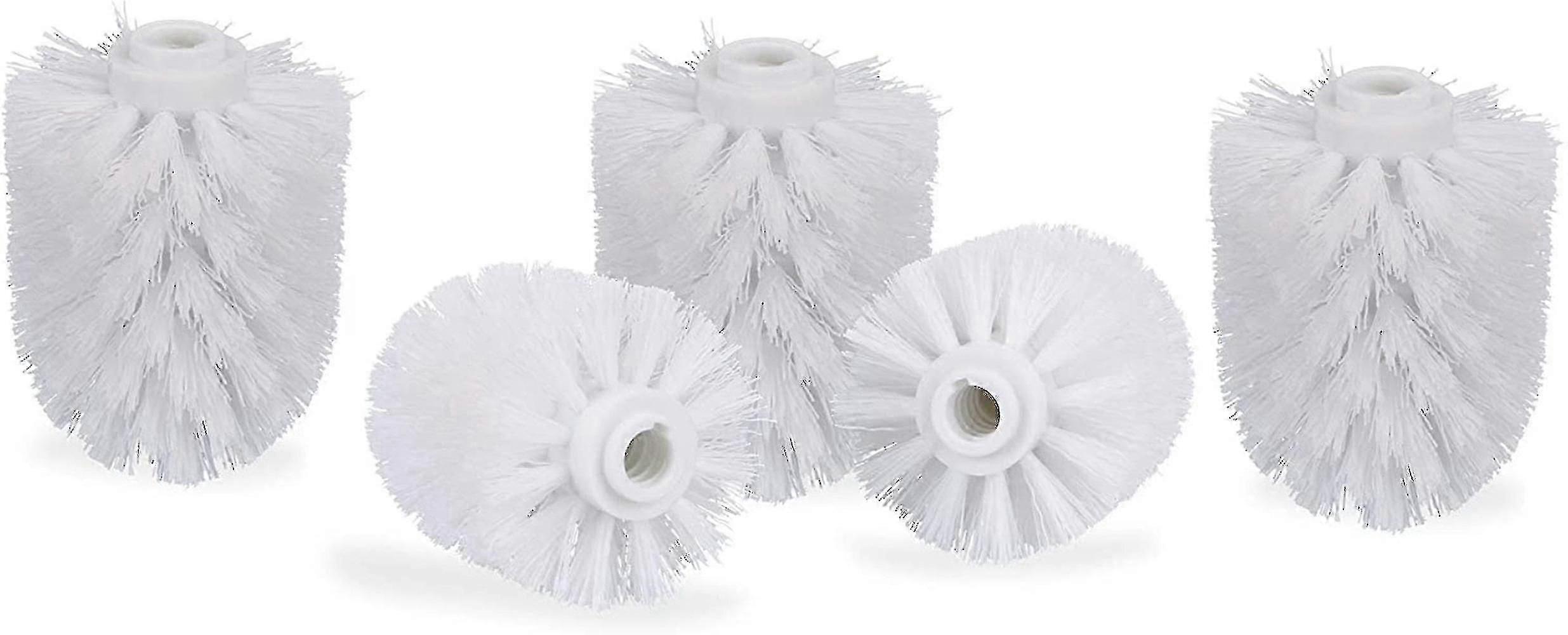 6pcs White Toilet Brush Heads - 8cm Diameter Replacement Brushes