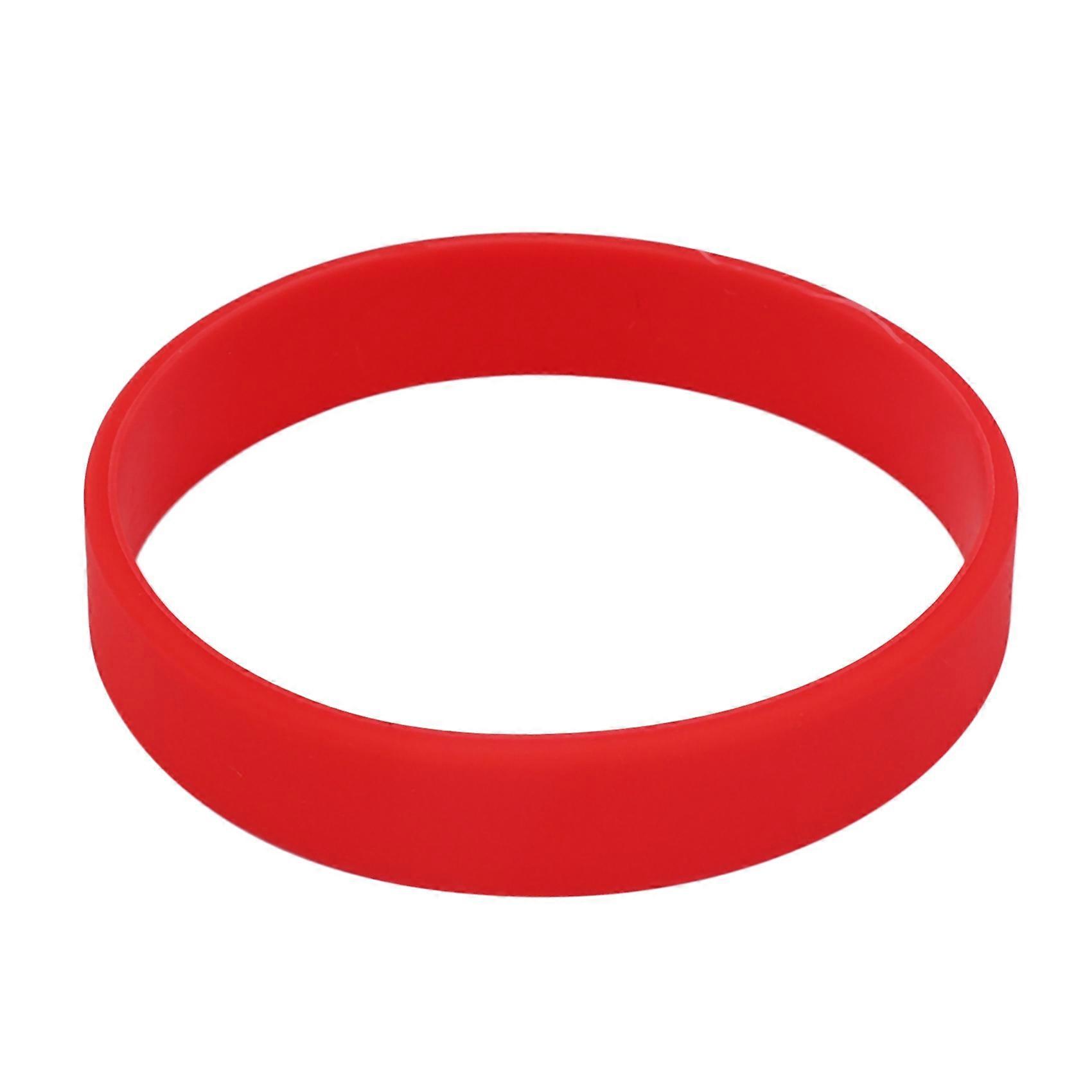Silicone Rubber Wristband Bangle Red