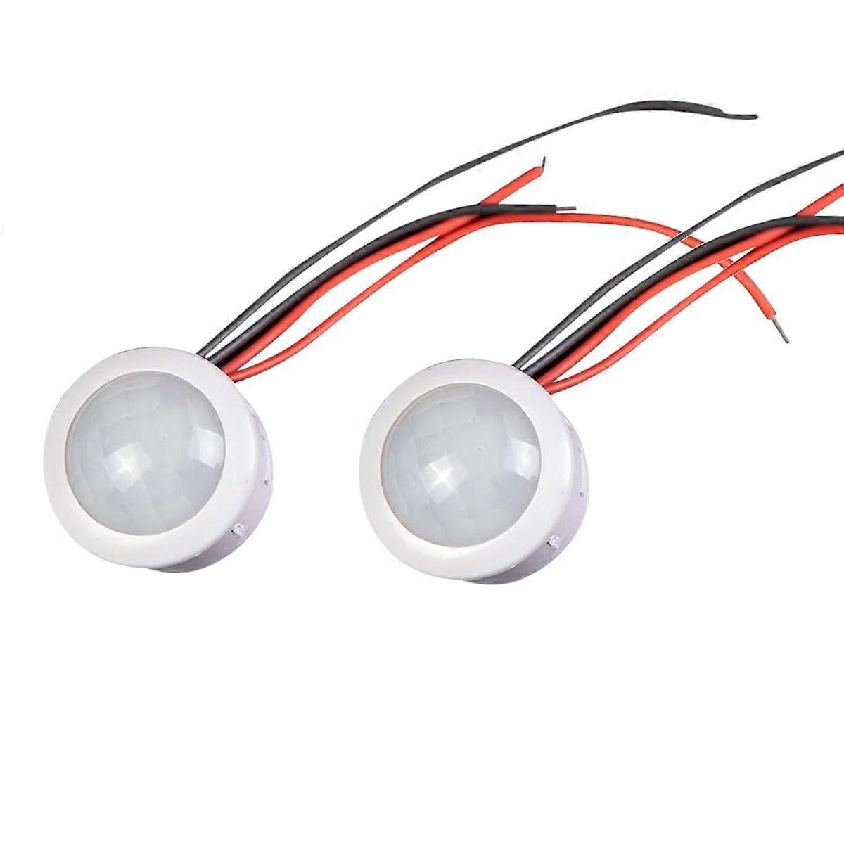 2Pcs Automatic PIR Infrared Motion Sensor Light Switch LED Detector Indoor Outdoor AC110240V DC1224V