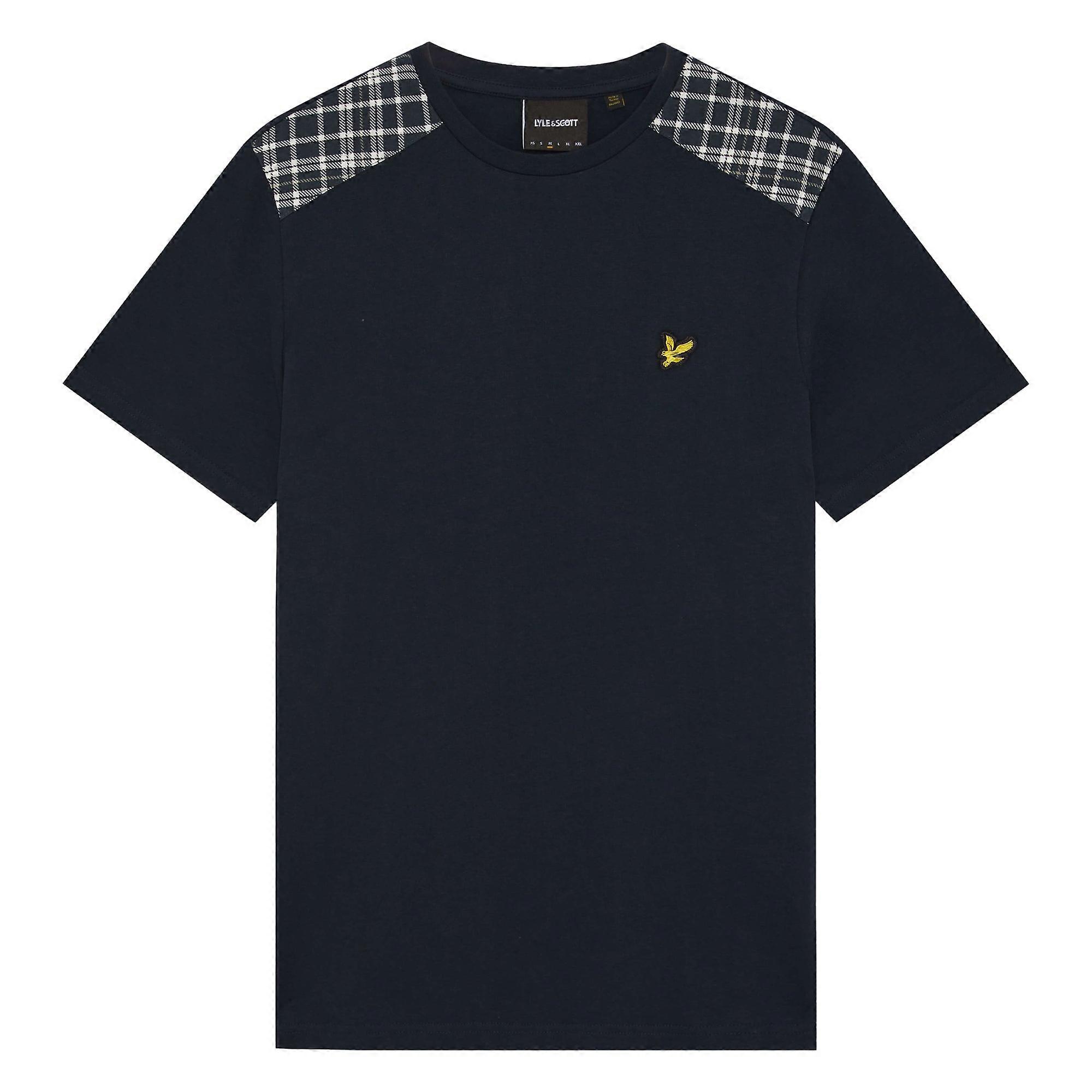 Lyle & Scott Check Panelled TShirt  