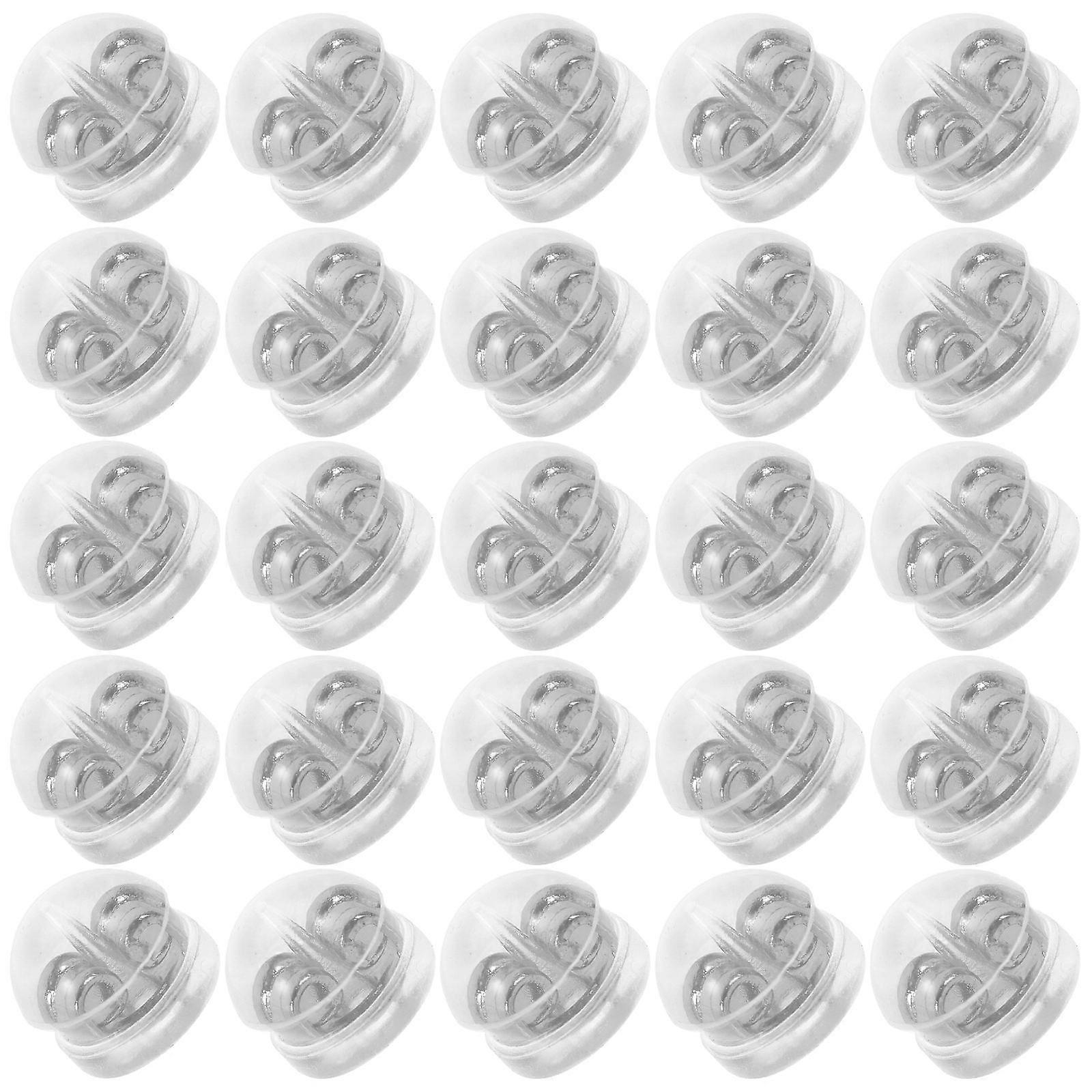 Silver Earring Backs for DIY Needs Safe Locking Replacement 50Pcs