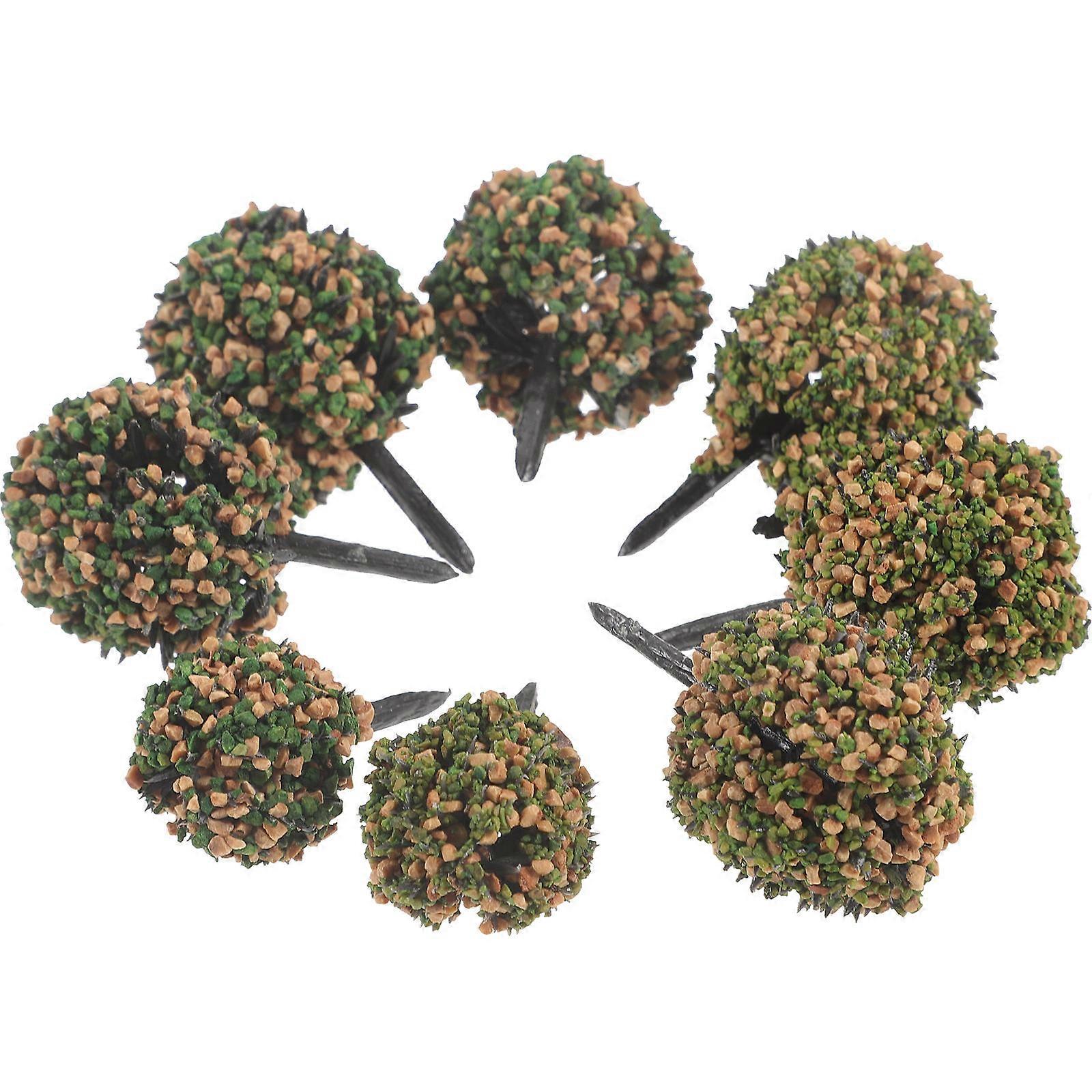 Simulation Shrub Cluster Train Landscape Materials Shrub Shape Mix Landscaping Decoration 12Pack