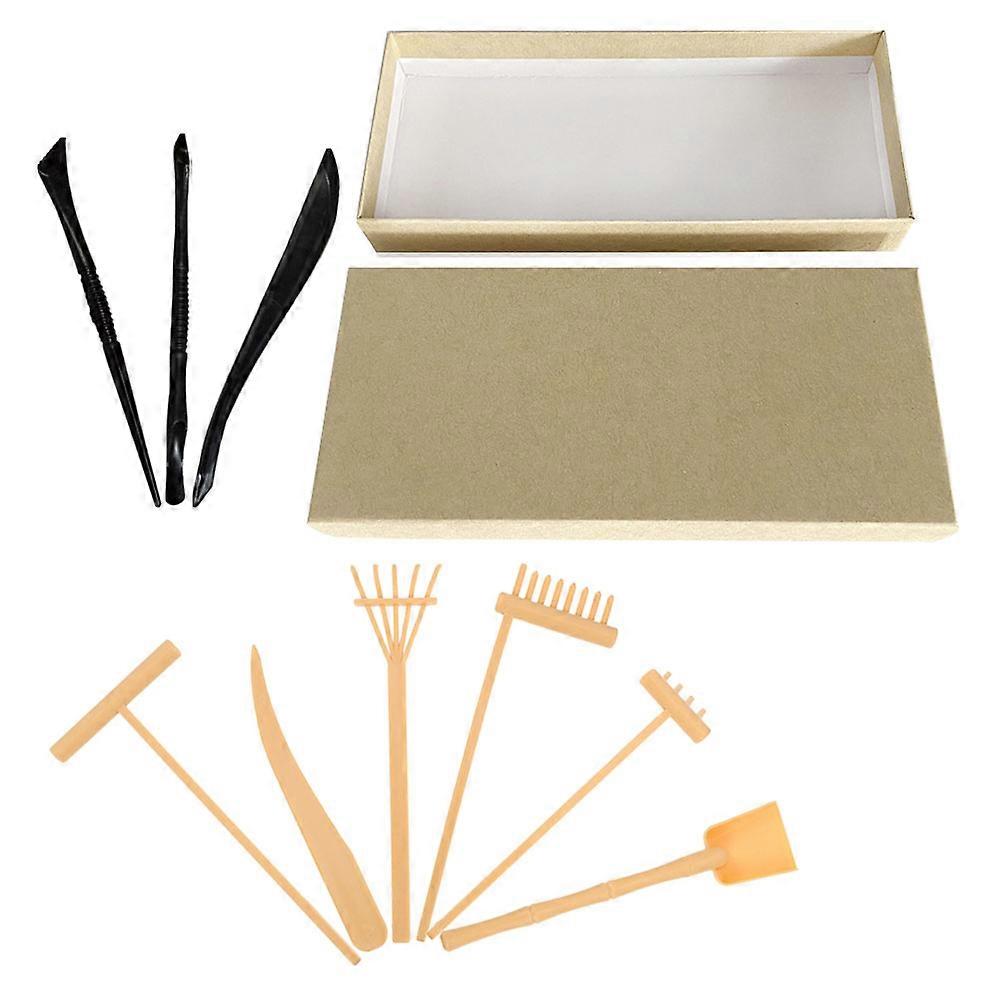 Zen Garden Tools Set for Gardening 5Sets Miniature Plastic Sand Rake
