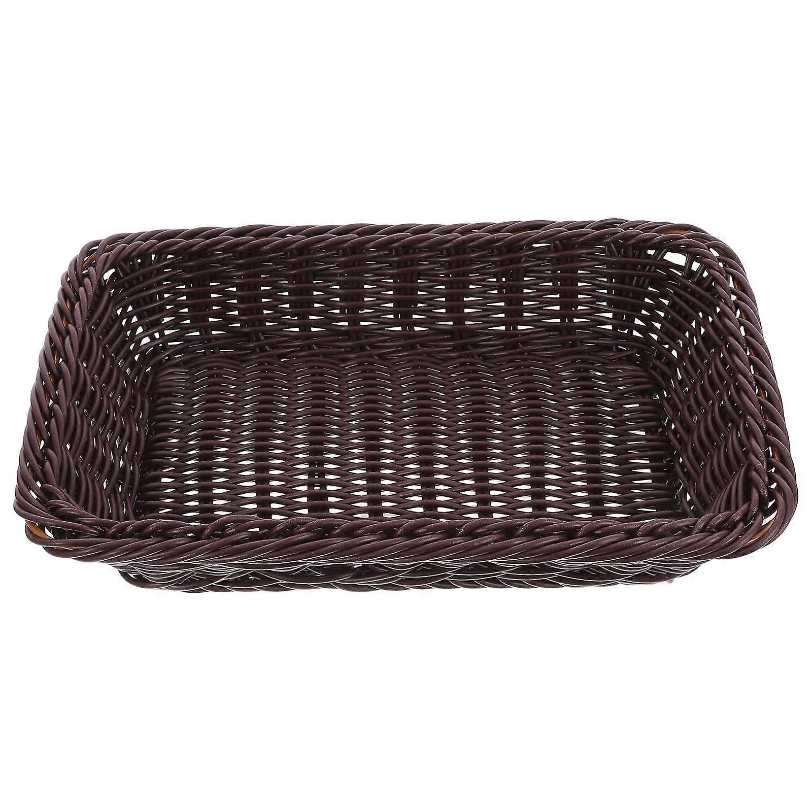 Woven Storage Basket for Bread Serving Durable PVC Material