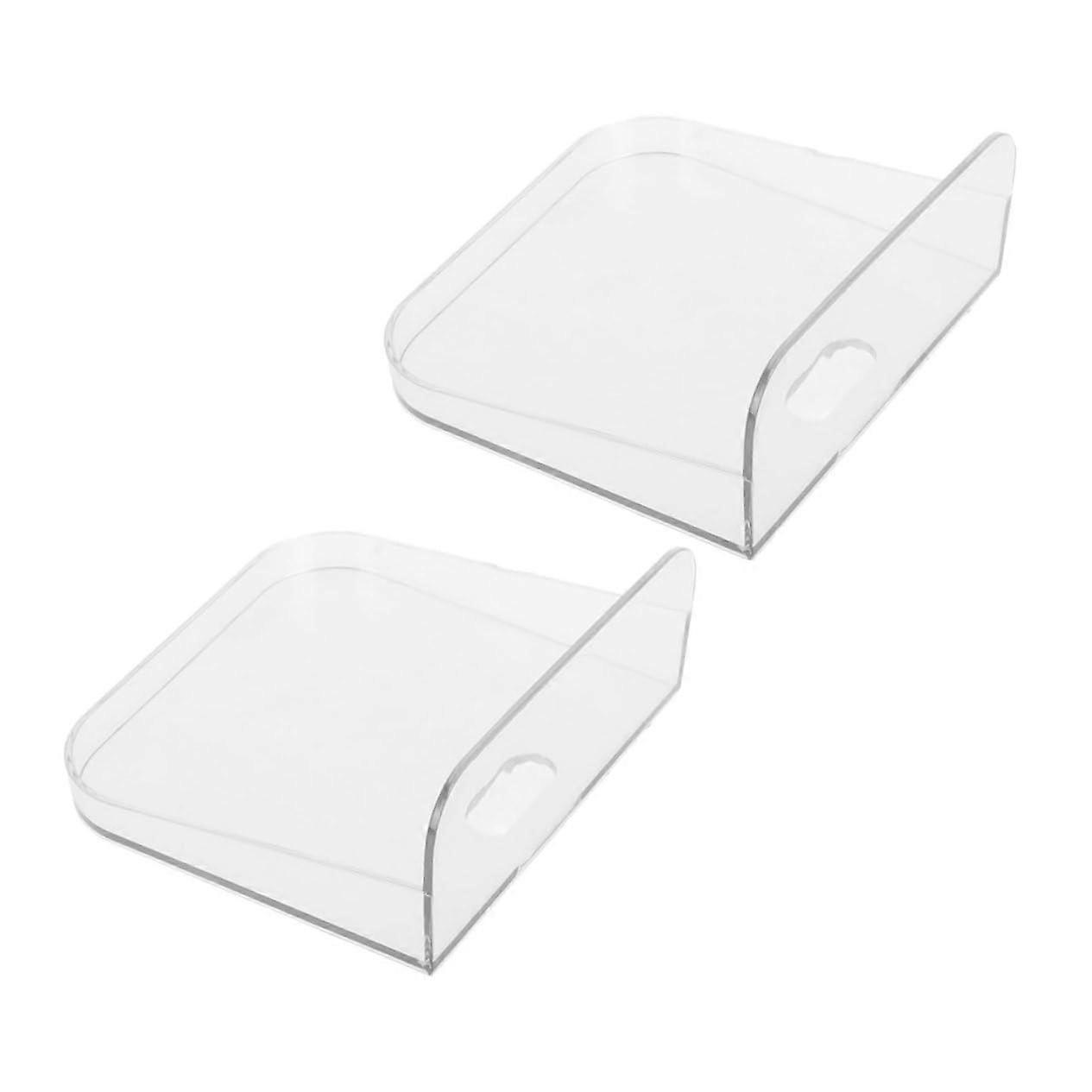 2Pcs No Drill Transparent Wall Mounted Camera Shelf Secure Floating Bracket for Security Cameras
