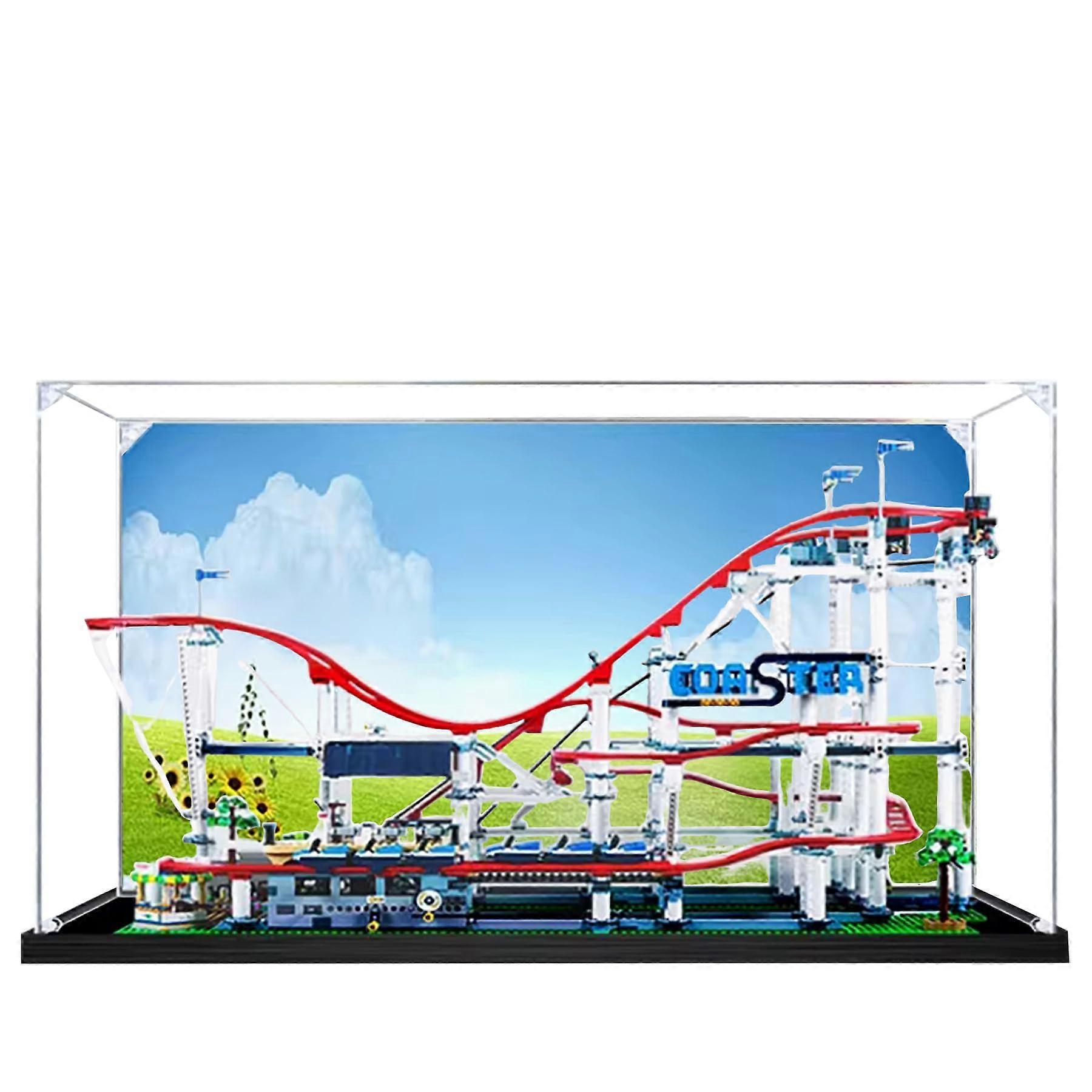 Roller Coaster Display Case Dustproof Acrylic Showcase Box Compatible with  10261