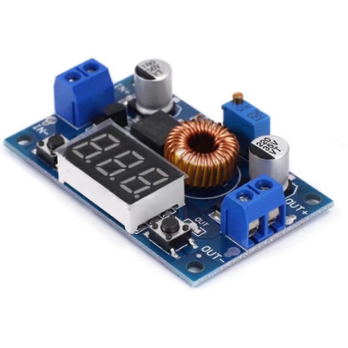 XL4015E Voltage Adjustable Power Module, Voltmeter Digital Display, 5A High-Power