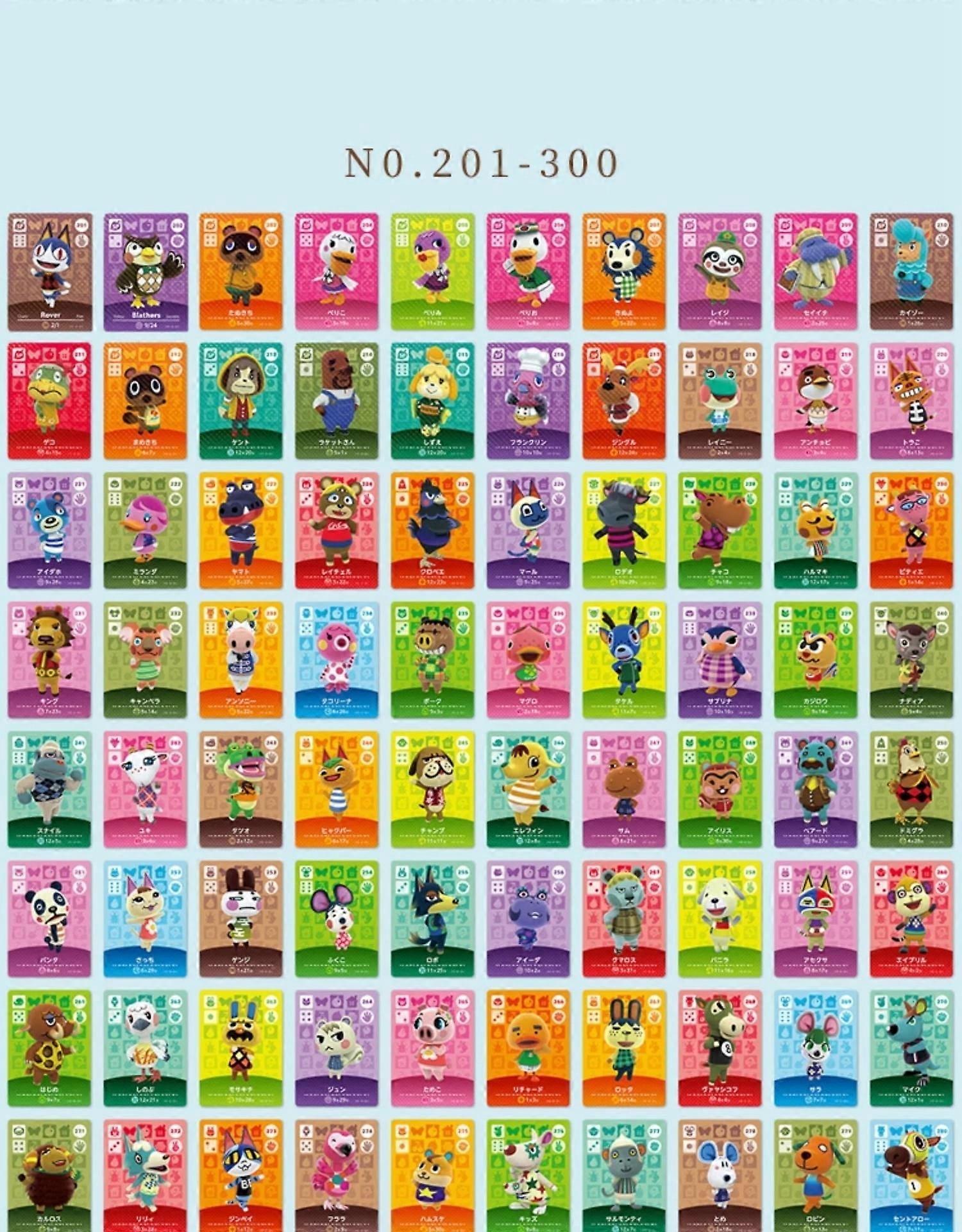 Animal Crossing New Horizons Amiibo-kaarten serie 3 #201-#300 Animal Crossing NFC-kaarten voor NS Switch Lite