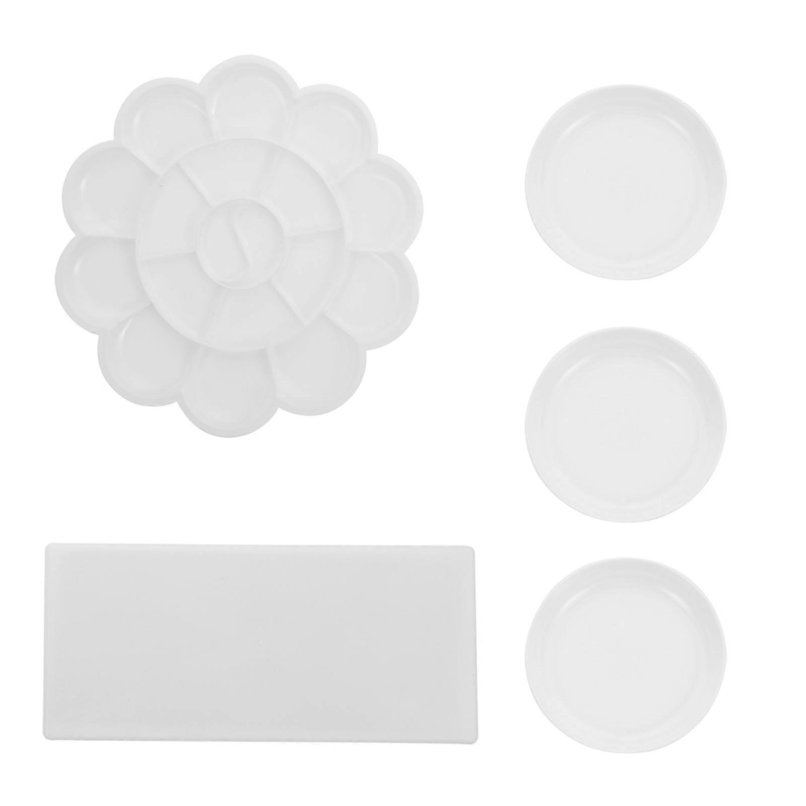 Pigment Tray Paint Tray for Storage Use 2Sets White Plastic