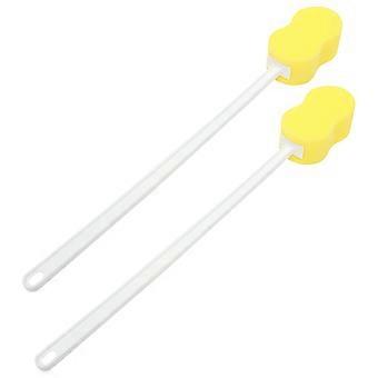 2pcs Shower Body Sponges Back Scrubber Brush Long Handle Exfoliating Bath Sponge Body Exfoliation Brush