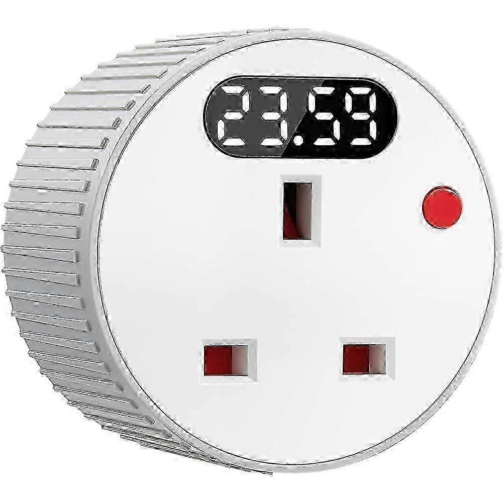 Countdown Timer Plug Socket, Digital Plug with LED Display, 1 Min-24H Adjustable Countdown Switch PlugFAST QD