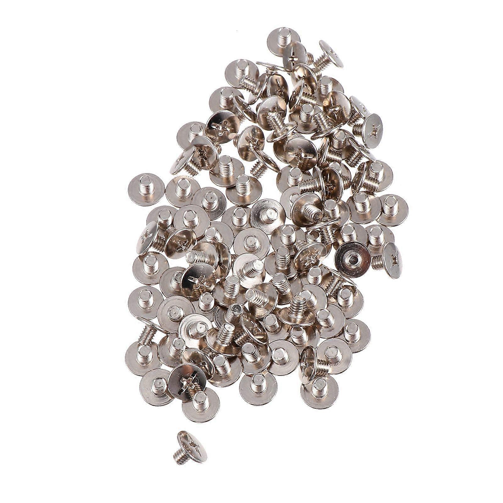 Silver Cross Head Screws Assorted Kit for Decoration 100Pcs