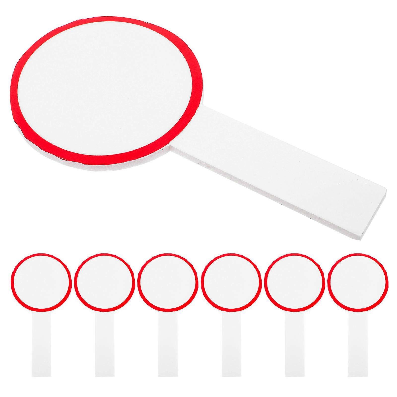 White Board Paddles Single Sided Rectangular Scoring Writing and Erasing 6Pack
