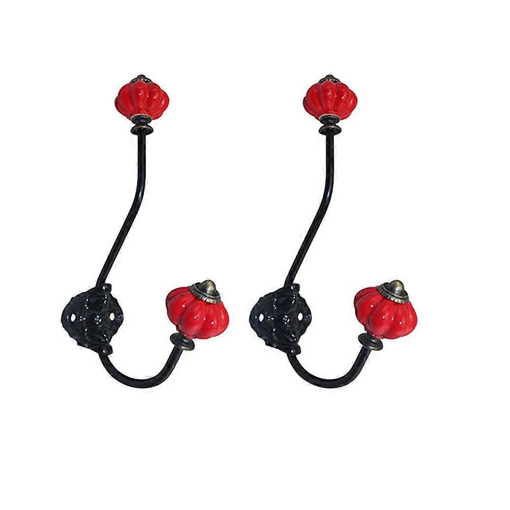 Three-Dimensional Hook Pumpkin Head Wire Coat Hook for Hanging 2Pcs