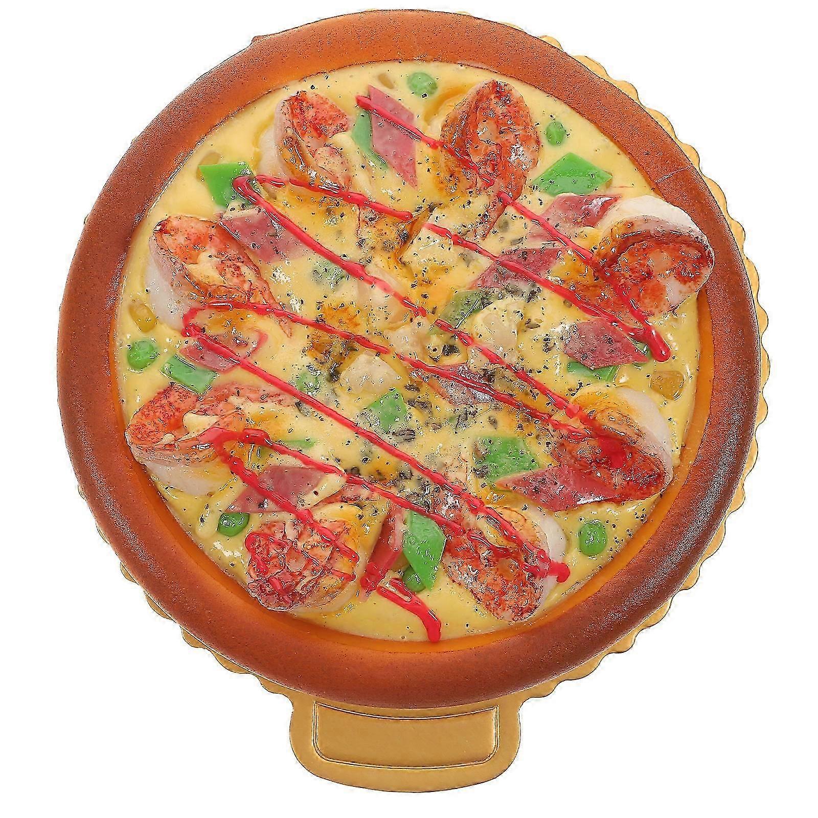 Pizza Model Realistic Simulation Pizza Model for Decor Multicolor PVC