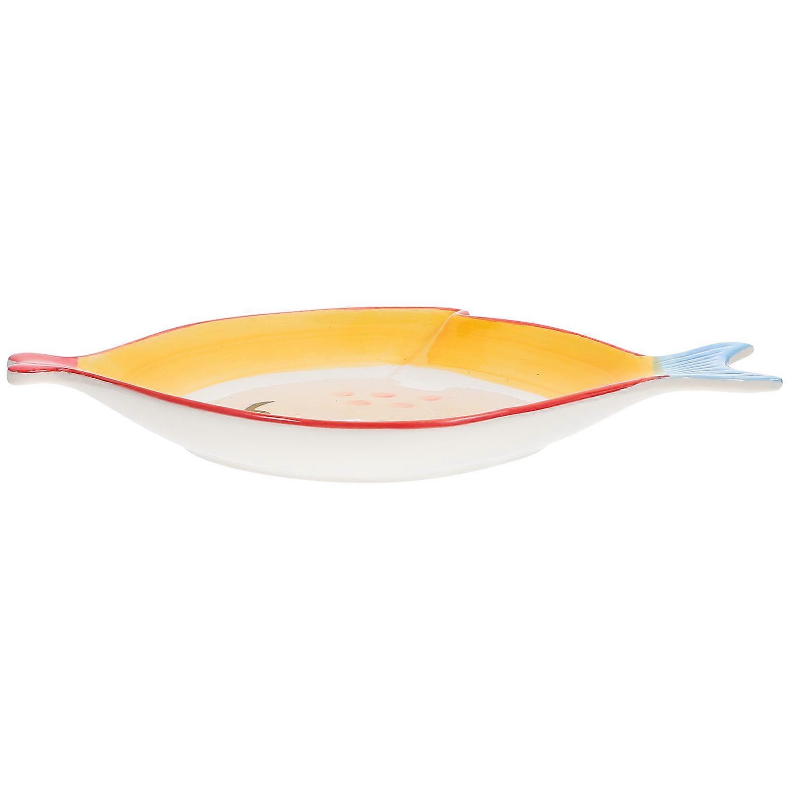 Serving Platter Multifunctional Use For Restaurants Fish Shape 26X18.5CM 1Pack