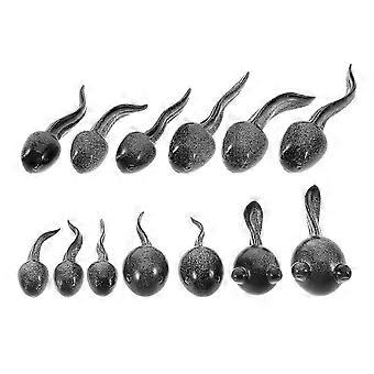 Mini Animals Resin Tadpole Figurines Accessory compatible withAquarium Owners DIY Moss Garden 3.20X0.90X0.90CM Decoration 13Pcs
