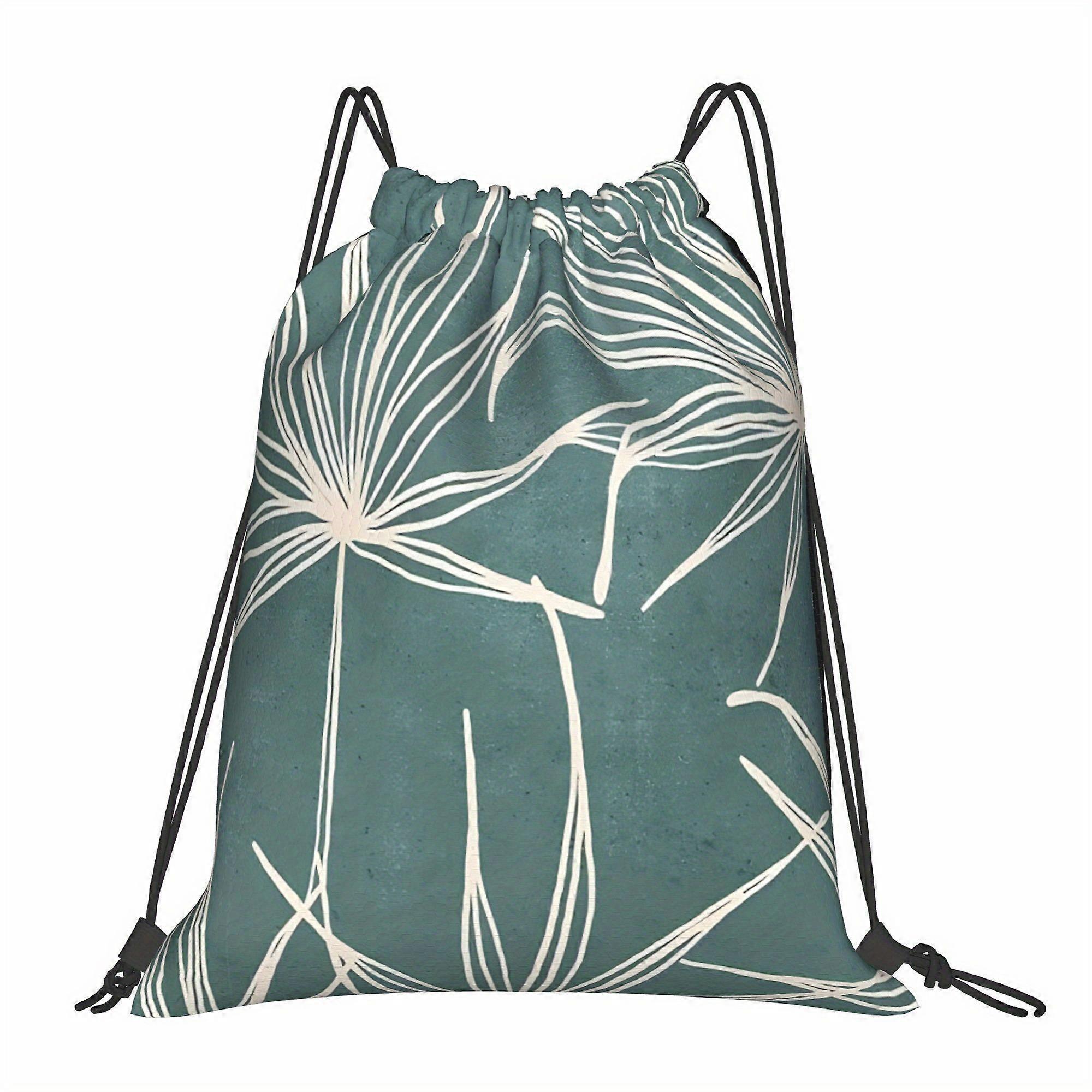 2D Flat Bohemian Turquoise Palm Leaf Bundle Pouch-Eazqw
