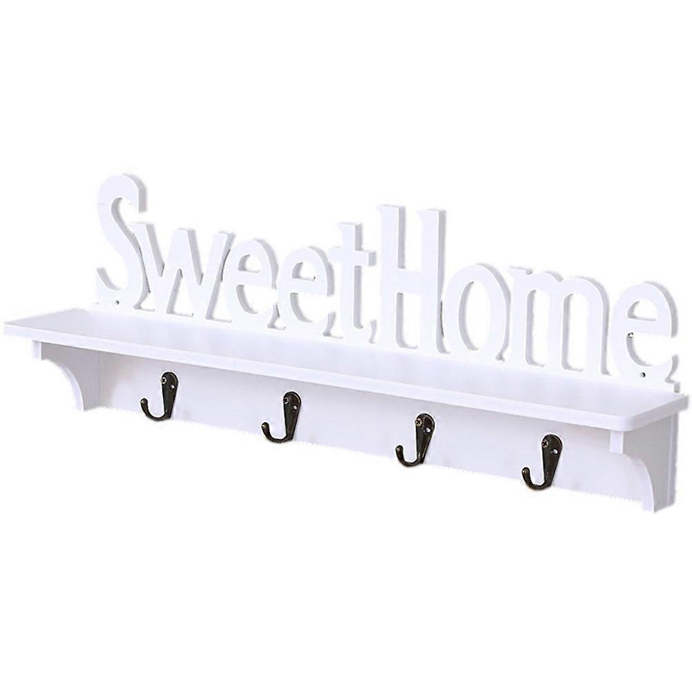 Home Walls Storage Rack Wall Mounted Rack with Hooks