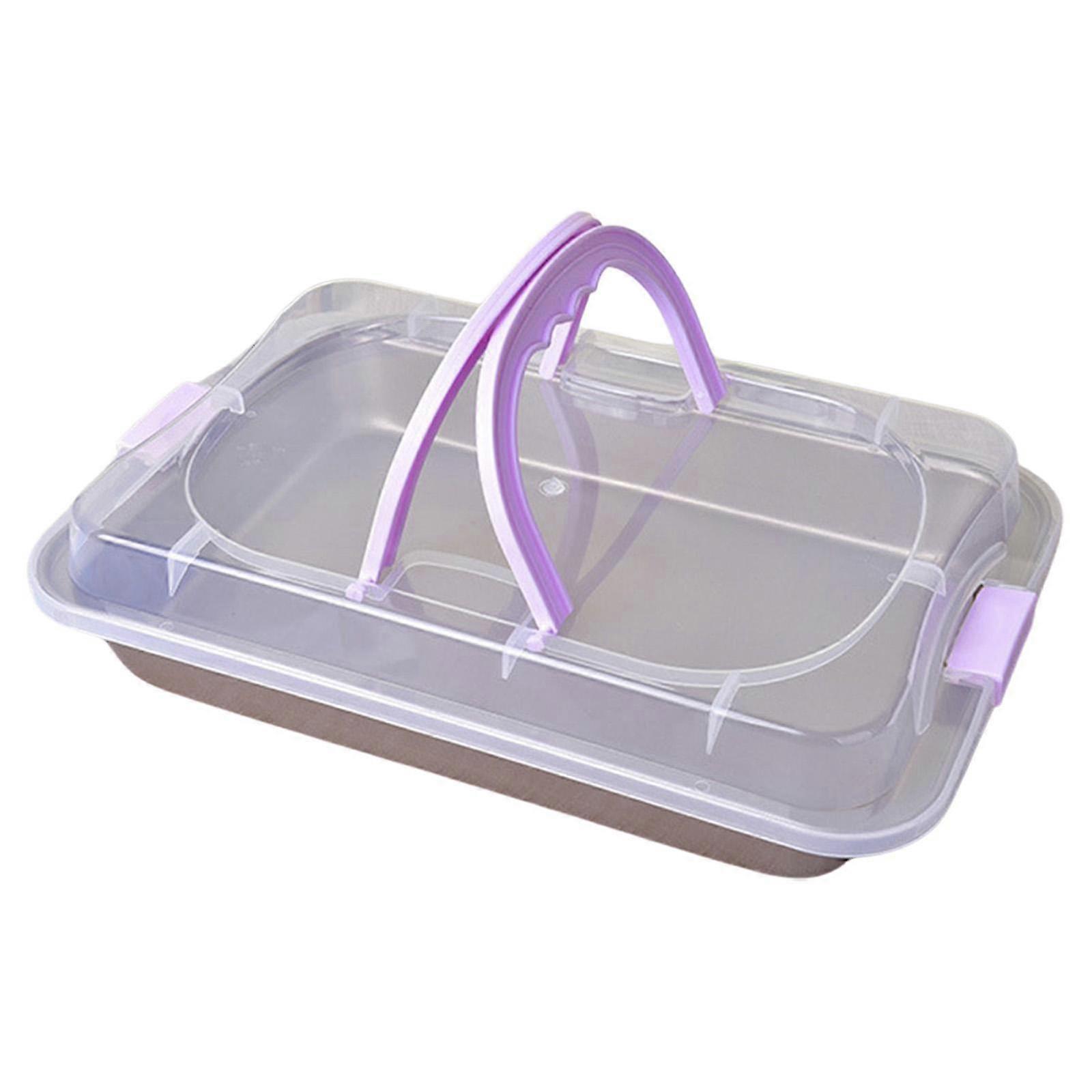 Rectangle Cake Pan with Lid & Handle Bakeware for Baking Restaurant Toasting