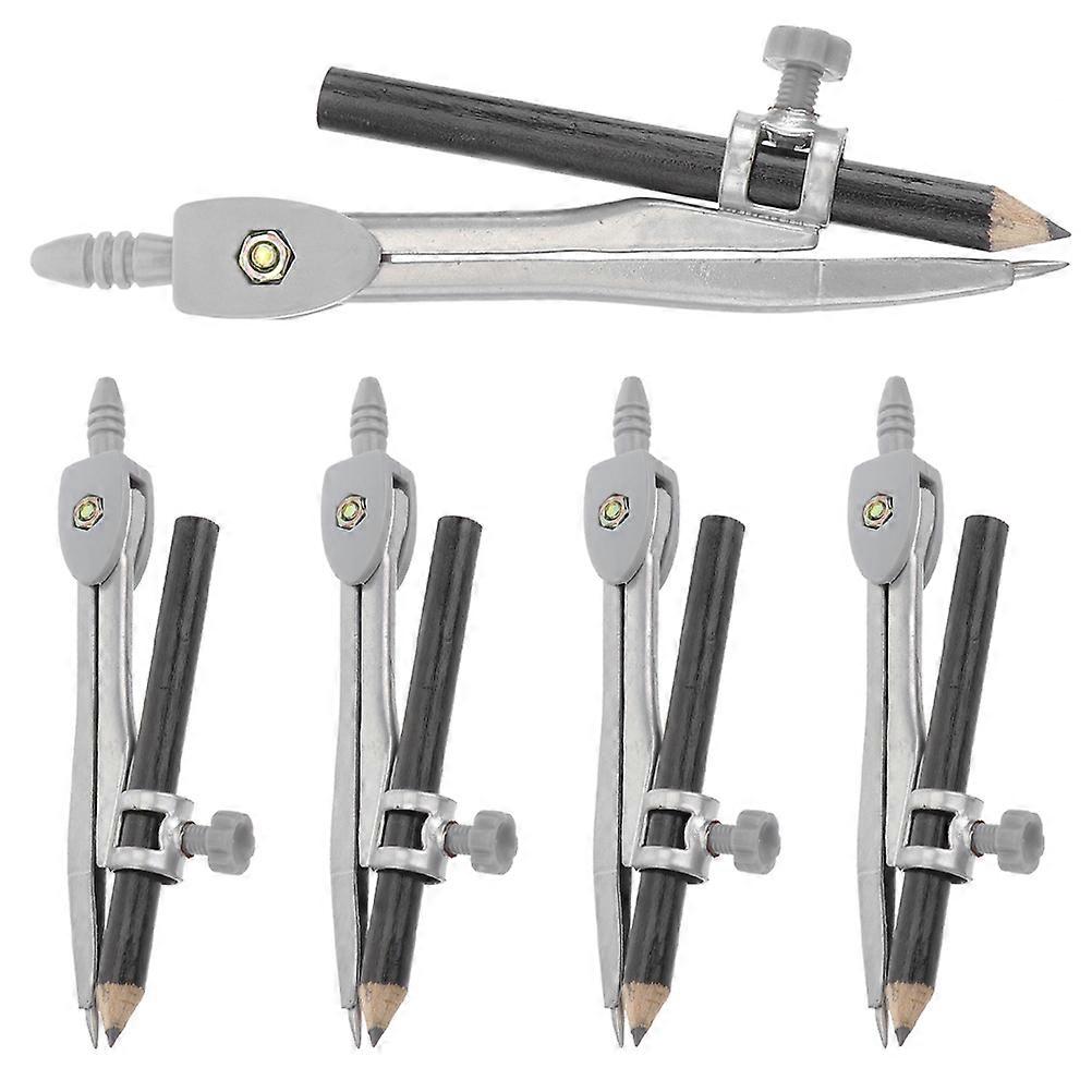 5Pcs Math Compass Drafting Tools Geometry Circle Drawing Compass for School