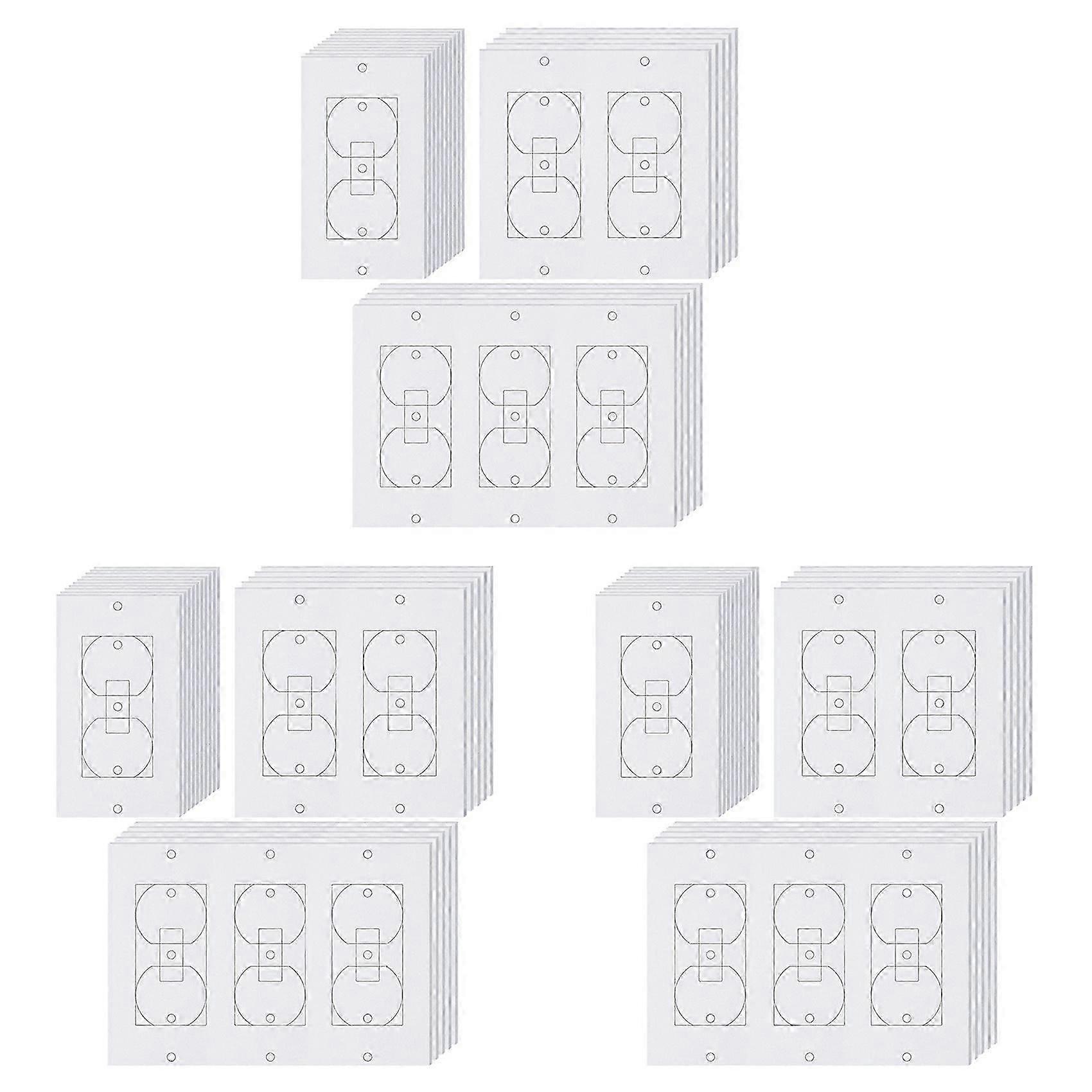 60Pcs Wall Insulation Outlet Insulators Sealers,Electrical Outlet Insulation Pads for Wall, Light, Switch Socket