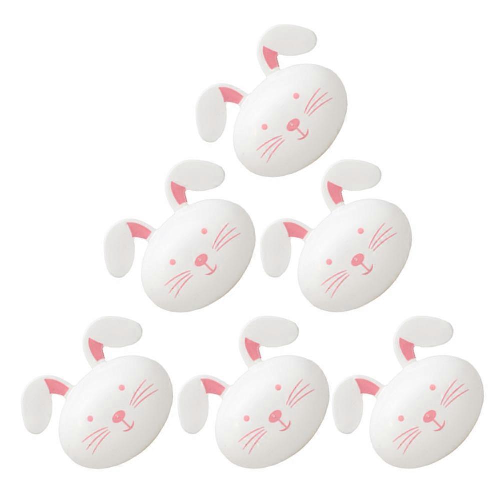 Rabbit Head Easter Openable Egg Decorative Plastic Raffle Eggs Party Game 6Pcs